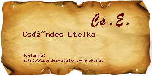 Csöndes Etelka névjegykártya